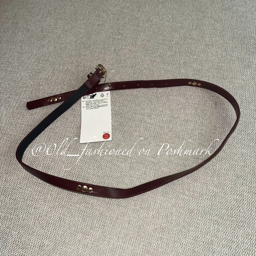 ZARA Faux Leather Belt With Studs